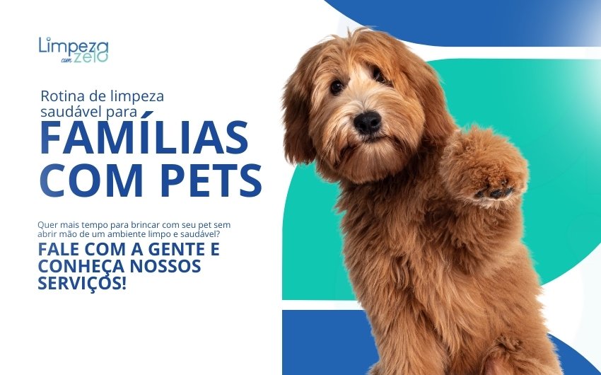 Rotina de limpeza saudável para famílias com pets