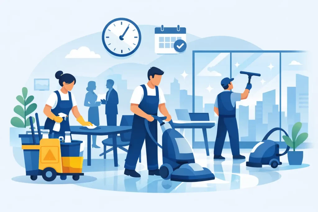 Benefícios da limpeza programada para empresas
