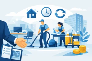 Como contratar limpeza comercial recorrente