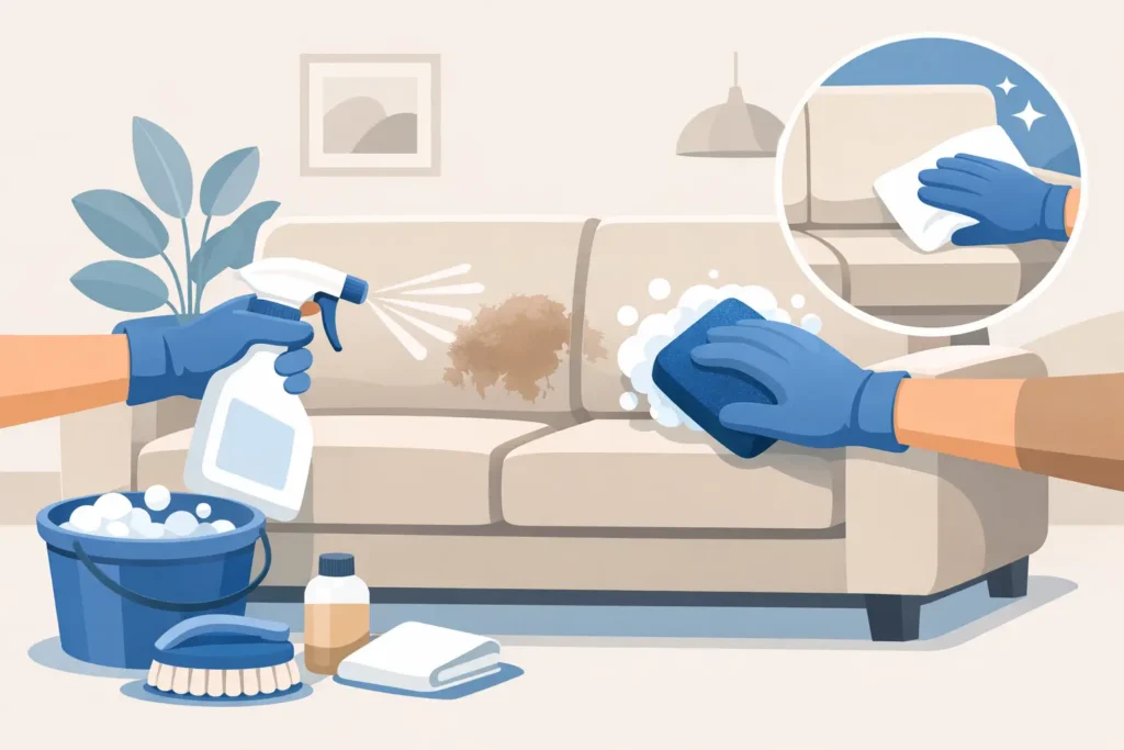 Como remover manchas de sofá com segurança