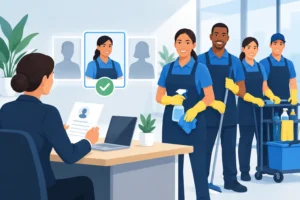Recrutamento para equipes de limpeza com padrão